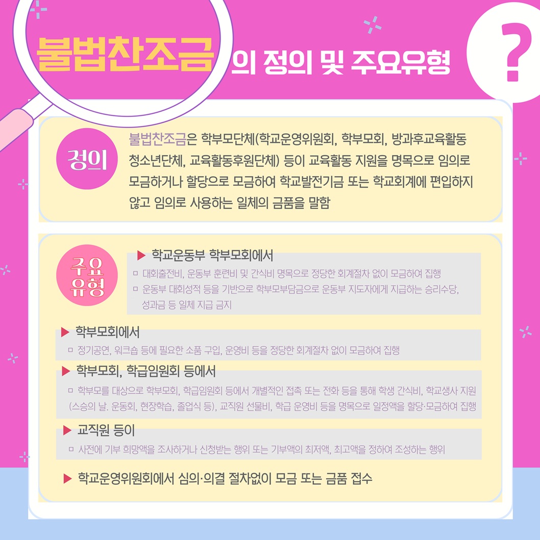 불법 찬조금의 정의